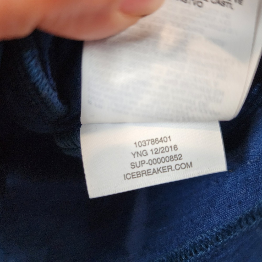 Icebreaker Merino GT Quilted Hybrid Jacket Women S Blue Thumbhole Full Zip - Picture 9 of 10